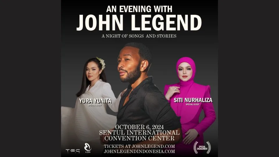 Special Guest Yura Yunita & Dato’ Sri Siti Nurhaliza, Here’s How to Buy Tickets for the Much-Awaited John Legend Concert